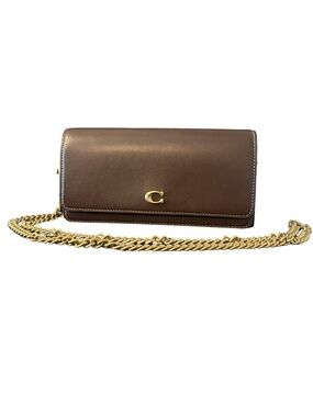 Coach Evie Long Wallet with Chain | Maple Brown
